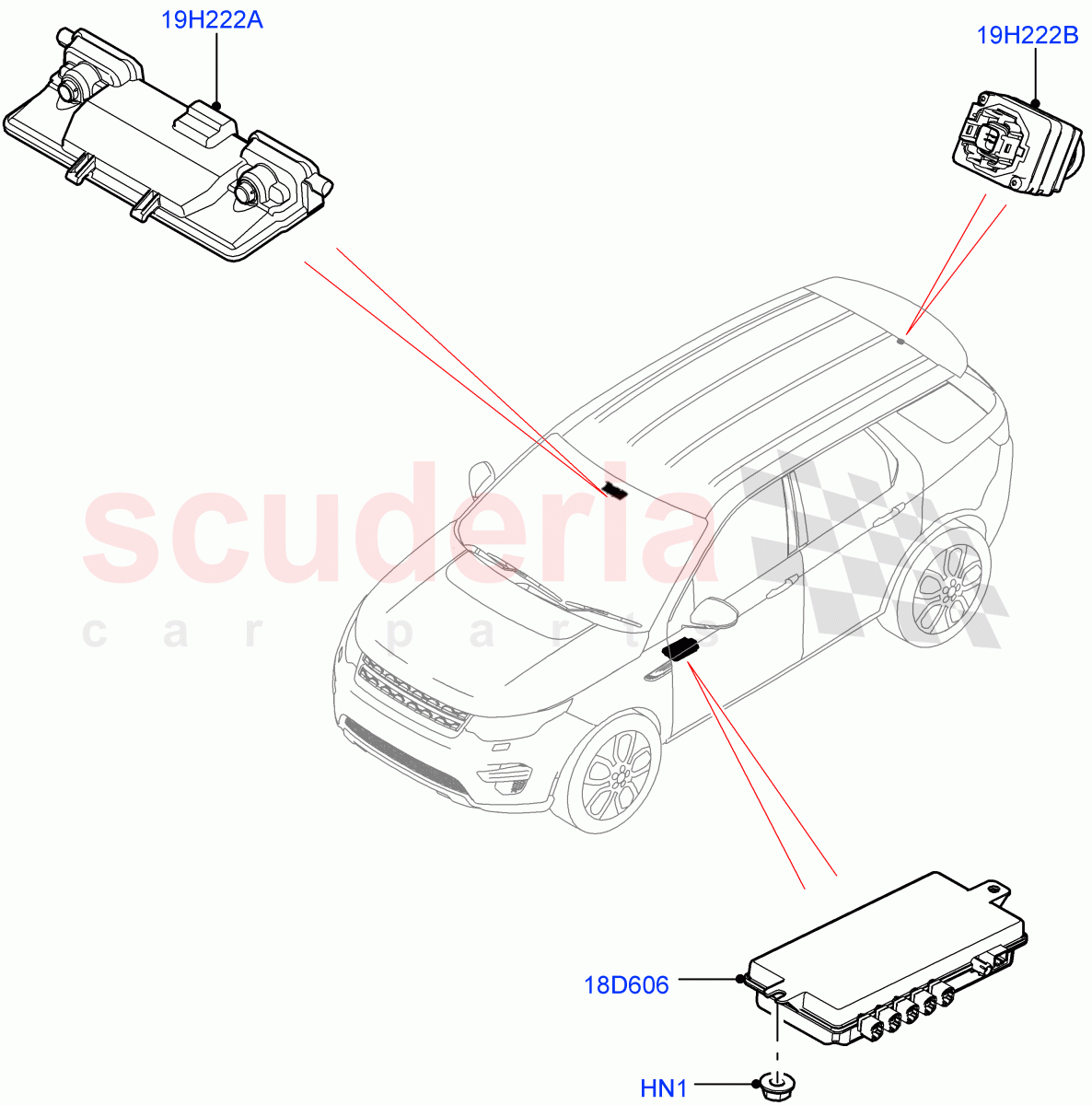 Camera Equipment (Itatiaia (Brazil)) ((V) FROMGT000001) of Land Rover Land Rover Discovery Sport (2015+) [1.5 I3 Turbo Petrol AJ20P3]