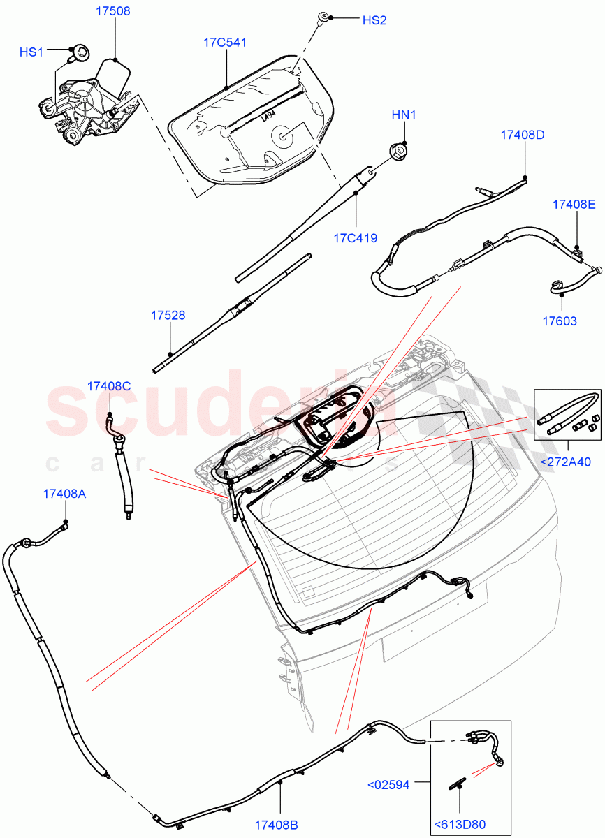 Rear Window Wiper And Washer ((V) FROMJA000001) of Land Rover Land Rover Range Rover Sport (2014+) [2.0 Turbo Petrol GTDI]