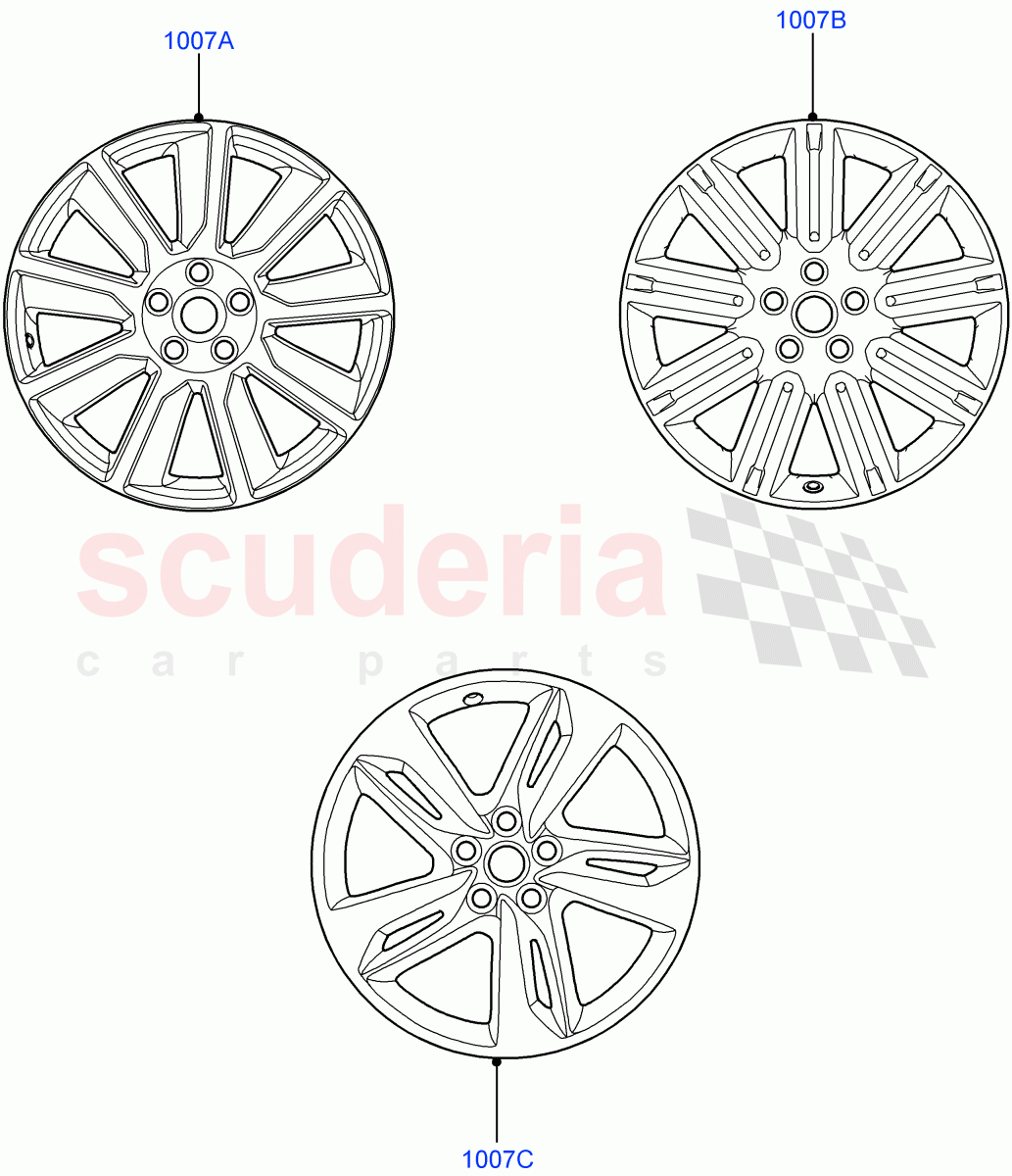 Wheels ((V) FROMCA000001) of Land Rover Land Rover Range Rover Sport (2010-2013) [5.0 OHC SGDI SC V8 Petrol]