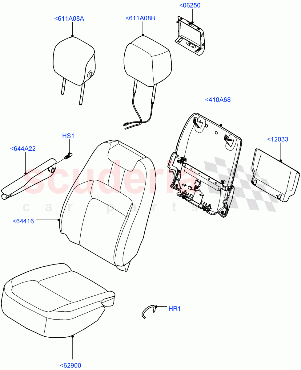 Front Seat Covers (Taurus Leather) ((V) FROMJA000001) of Land Rover Land Rover Range Rover (2012-2021) [5.0 OHC SGDI SC V8 Petrol]