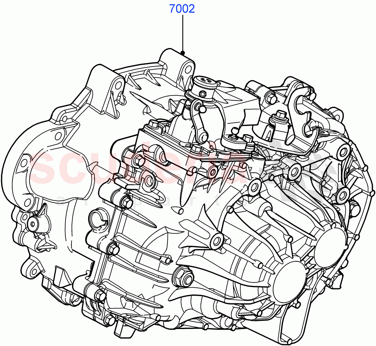 Manual Transaxle And Case (6 Speed Manual Trans M66 - AWD, Halewood (UK), 6 Speed Manual Trans-JLR M66 2WD, 6-Speed Manual Transaxle - M66 2WD) ((V) TOFH999999) of Land Rover Land Rover Range Rover Evoque (2012-2018) [2.0 Turbo Diesel]