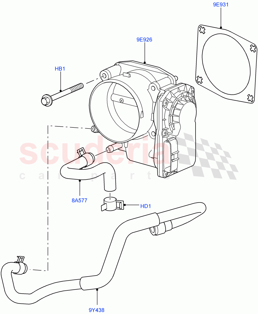 Throttle Housing (AJ Petrol 4.4 V8 EFI (220KW)) of Land Rover Land Rover Range Rover Sport (2005-2009) [4.4 AJ Petrol V8]