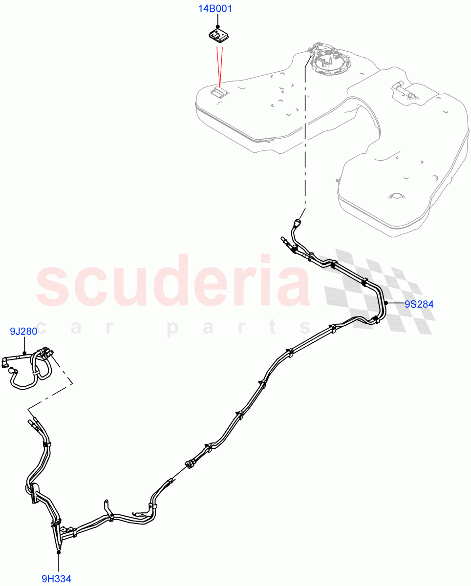 Fuel Lines (4.4 V8 Turbo Petrol (NC10)) of Land Rover Land Rover Range Rover (2022+) [4.4 V8 Turbo Petrol NC10]