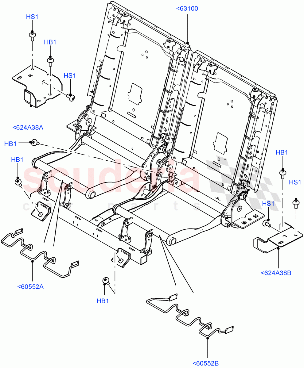 Rear Seat Base (Changsu (China), Third Row Dual Individual Seat, With 3rd Row Double Seat) ((V) FROMFG000001) of Land Rover Land Rover Discovery Sport (2015+) [2.0 Turbo Petrol GTDI]