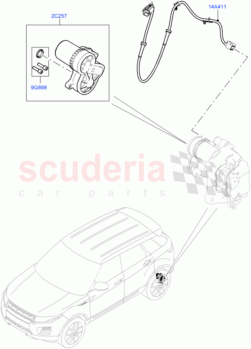 Parking Brake (Halewood (UK)) ((V) FROMGH000001) of Land Rover Land Rover Range Rover Evoque (2012-2018) [2.0 Turbo Petrol GTDI]