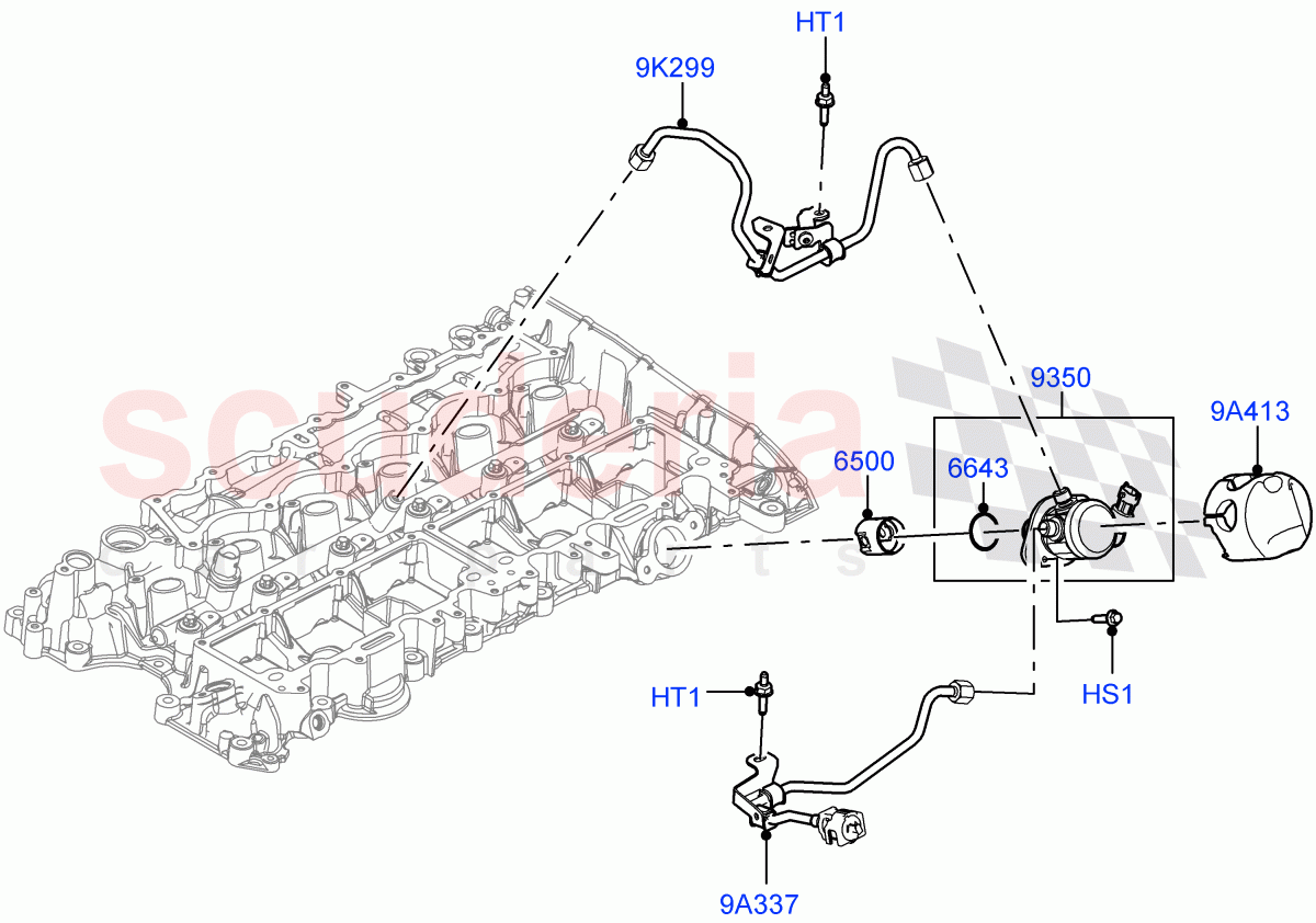 Fuel Injection Pump-Engine Mounted (Nitra Plant Build) (3.0L AJ20P6 Petrol High) ((V) FROML2000001) of Land Rover Land Rover Defender (2020+) [3.0 I6 Turbo Petrol AJ20P6]