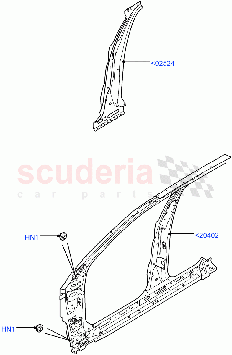 Side Panels - Inner (Front) (Changsu (China)) ((V) FROMEG000001) of Land Rover Land Rover Range Rover Evoque (2012-2018) [2.2 Single Turbo Diesel]