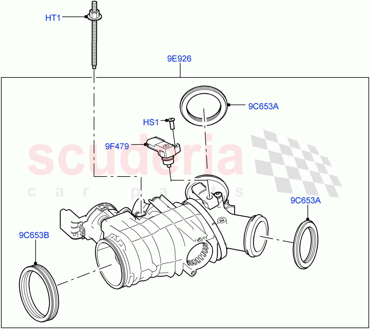 Throttle Housing (Solihull Plant Build) (3.0 V6 D Gen2 Twin Turbo, 3.0 V6 D Gen2 Mono Turbo) ((V) FROMFA000001) of Land Rover Land Rover Range Rover (2012-2021) [3.0 Diesel 24V DOHC TC]