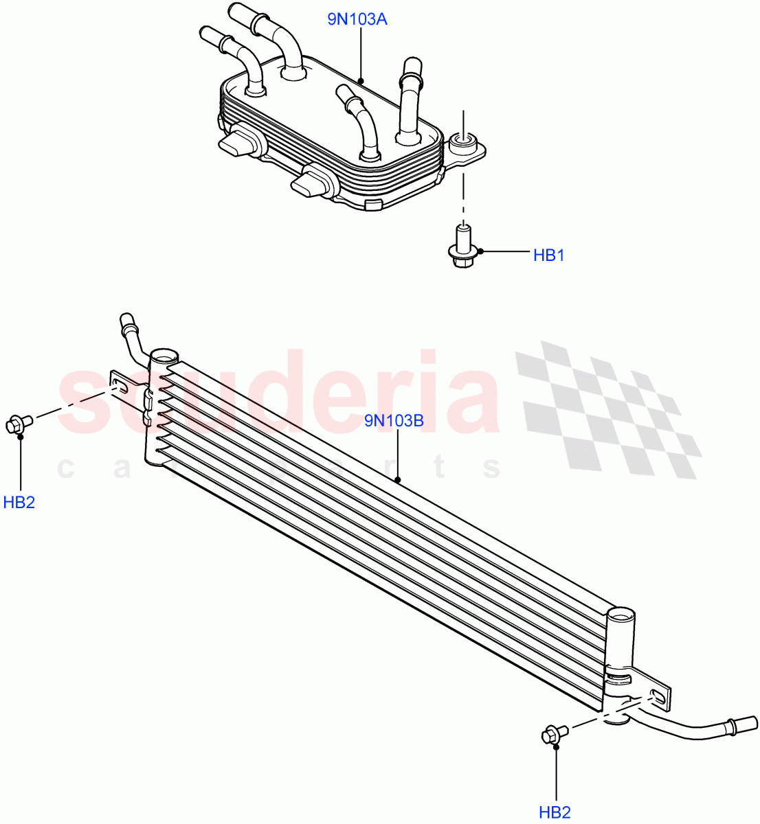 Fuel Cooler Assembly (3.0 V6 Diesel) ((V) FROMAA000001) of Land Rover Land Rover Discovery 4 (2010-2016) [3.0 Diesel 24V DOHC TC]