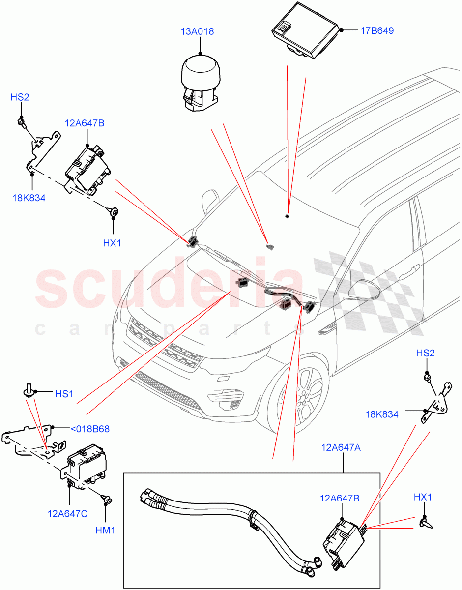 Air Conditioning And Heater Sensors (Itatiaia (Brazil)) of Land Rover Land Rover Range Rover Evoque (2019+) [1.5 I3 Turbo Petrol AJ20P3]