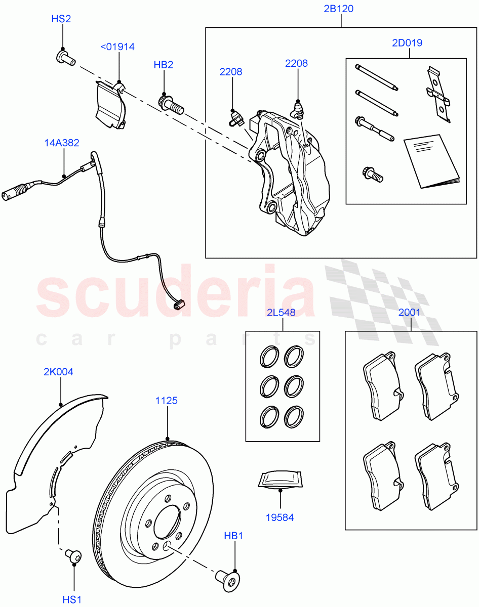 Front Brake Discs And Calipers ((V) TODA999999) of Land Rover Land Rover Range Rover (2012-2021) [2.0 Turbo Petrol AJ200P]