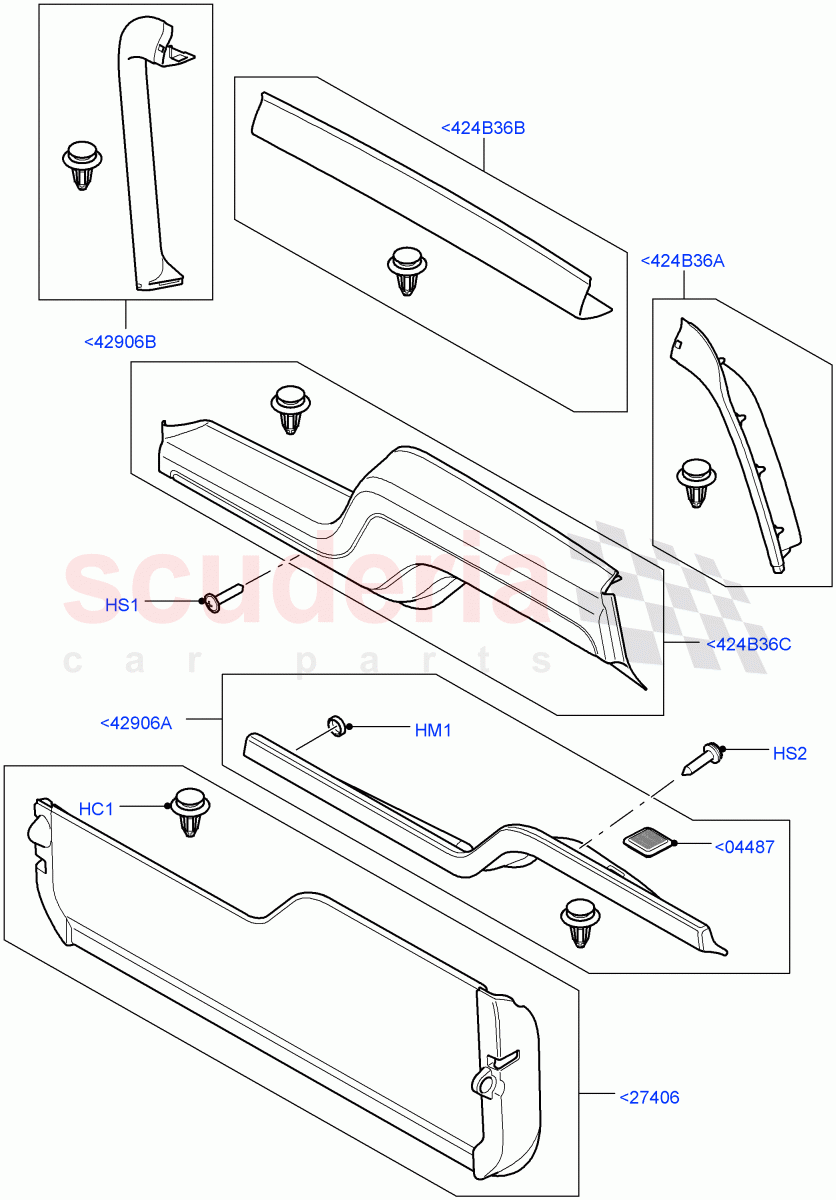 Back Door/Tailgate Trim Panels ((V) FROMAA000001) of Land Rover Land Rover Discovery 4 (2010-2016) [3.0 DOHC GDI SC V6 Petrol]