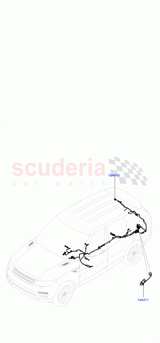 Electrical Wiring - Body And Rear (Audio/Navigation/Entertainment) ((V) TOGA999999) of Land Rover Land Rover Range Rover Sport (2014+) [2.0 Turbo Petrol GTDI]