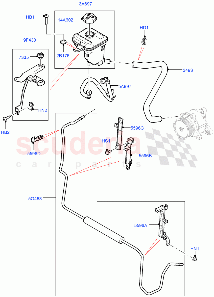 Active Anti-Roll Bar System (Cooler, Reservoir) (3.0L AJ20D6 Diesel High, Electronic Air Suspension With ACE, Sport Suspension w/ARC) ((V) FROMMA000001) of Land Rover Land Rover Range Rover (2012-2021) [3.0 I6 Turbo Diesel AJ20D6]