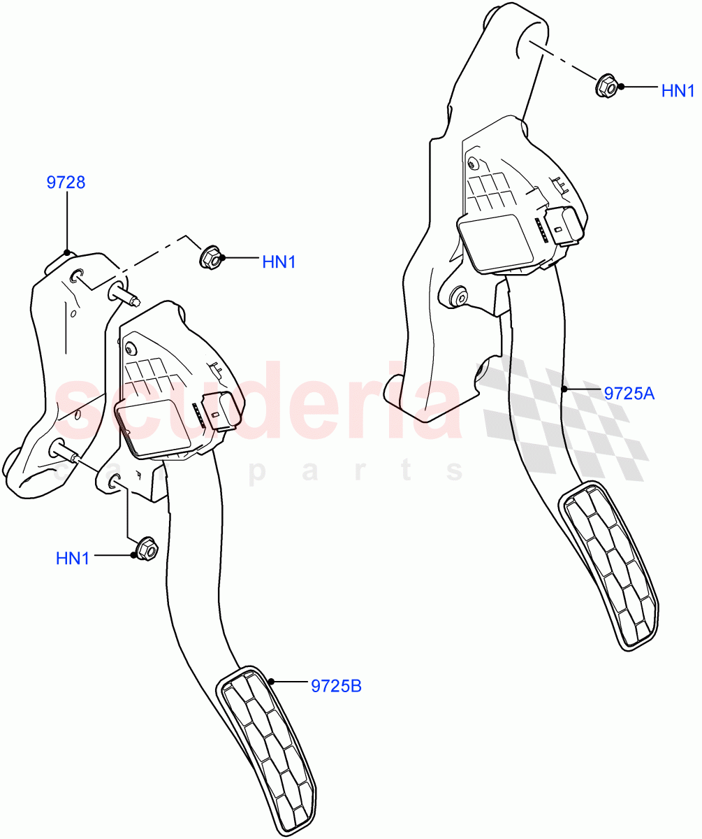 Accelerator/Injection Pump Controls (3.0 V6 D Gen2 Twin Turbo) of Land Rover Land Rover Range Rover Velar (2017+) [3.0 Diesel 24V DOHC TC]