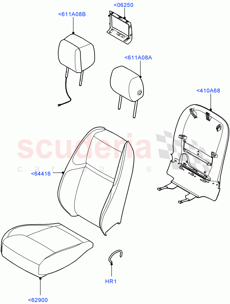Front Seat Covers (Fabric/Suede) of Land Rover Land Rover Range Rover Velar (2017+) [2.0 Turbo Diesel]