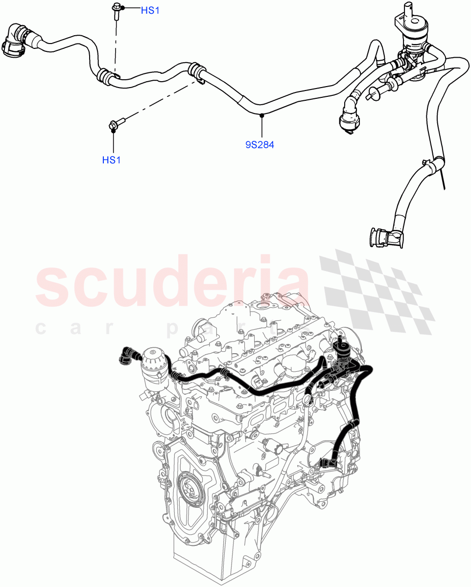 Evaporative Emission (Nitra Plant Build) (2.0L I4 High DOHC AJ200 Petrol) ((V) FROMK2000001, (V) TOL2999999) of Land Rover Land Rover Discovery 5 (2017+) [2.0 Turbo Petrol AJ200P]