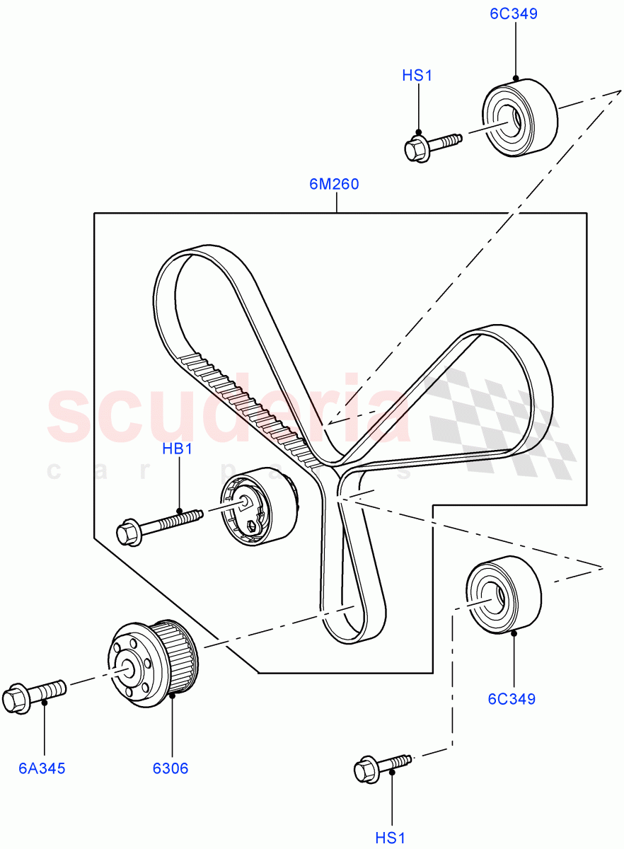 Timing Gear (Lower, Solihull Plant Build) (3.0 V6 Diesel) ((V) FROMAA000001) of Land Rover Land Rover Range Rover Sport (2014+) [3.0 Diesel 24V DOHC TC]