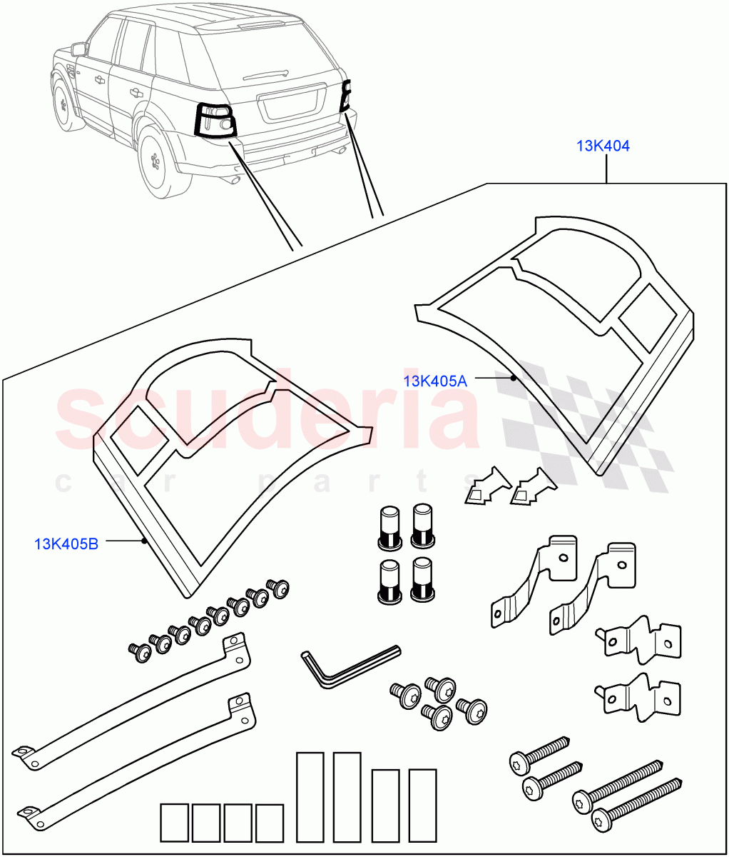 Body Dress Up Kits - Rear (Accessory) ((V) FROMAA000001) of Land Rover Land Rover Range Rover Sport (2010-2013) [5.0 OHC SGDI NA V8 Petrol]