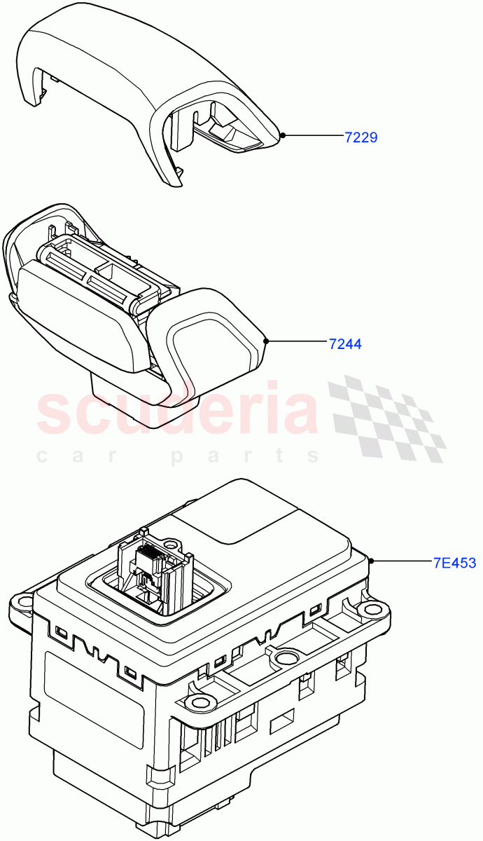 Gear Change-Automatic Transmission (Gear Shift Module) (2.0L AJ21D4 Diesel Mid, 8 Speed Automatic Trans 8HP51) ((V) FROMMA000001) of Land Rover Land Rover Range Rover Velar (2017+) [3.0 I6 Turbo Diesel AJ20D6]
