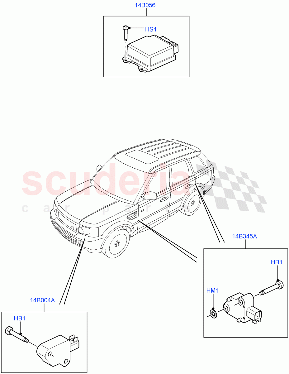 Airbag System (Sensors) ((V) FROMAA000001) of Land Rover Land Rover Range Rover Sport (2010-2013) [5.0 OHC SGDI SC V8 Petrol]
