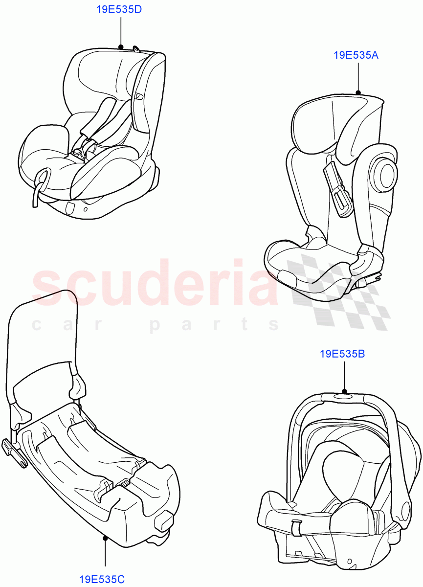 Child Seating (Halewood (UK)) of Land Rover Land Rover Range Rover Evoque (2019+) [2.0 Turbo Diesel AJ21D4]