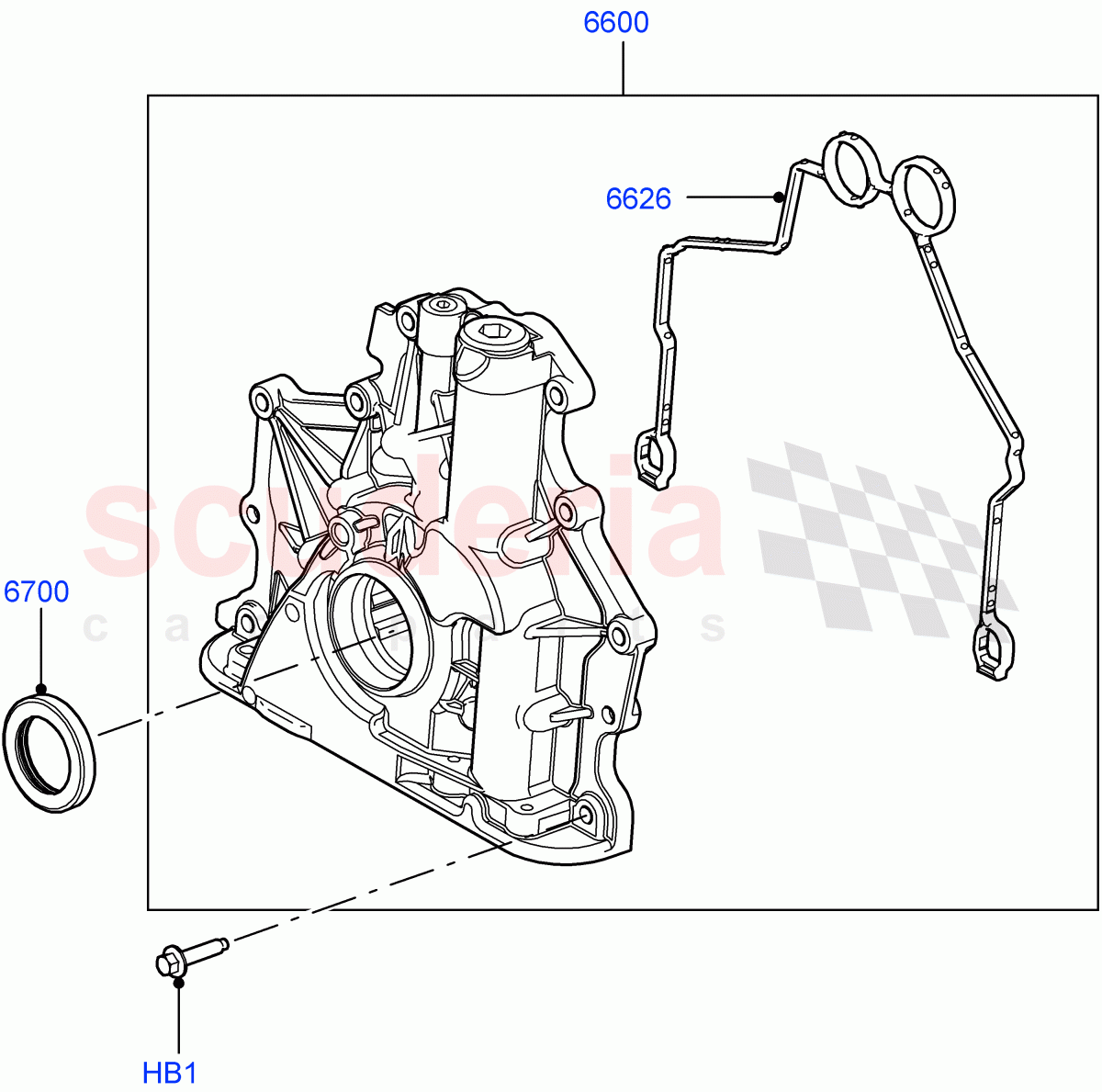 Oil Pump (4.4L DOHC DITC V8 Diesel) ((V) FROMBA000001) of Land Rover Land Rover Range Rover (2010-2012) [4.4 DOHC Diesel V8 DITC]
