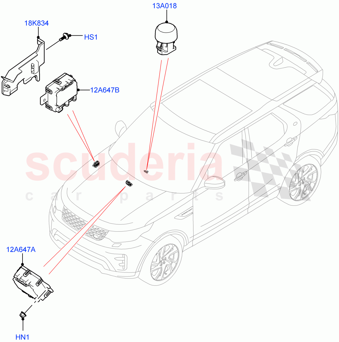 Air Conditioning And Heater Sensors (Nitra Plant Build) ((V) FROMM2000001) of Land Rover Land Rover Discovery 5 (2017+) [3.0 DOHC GDI SC V6 Petrol]