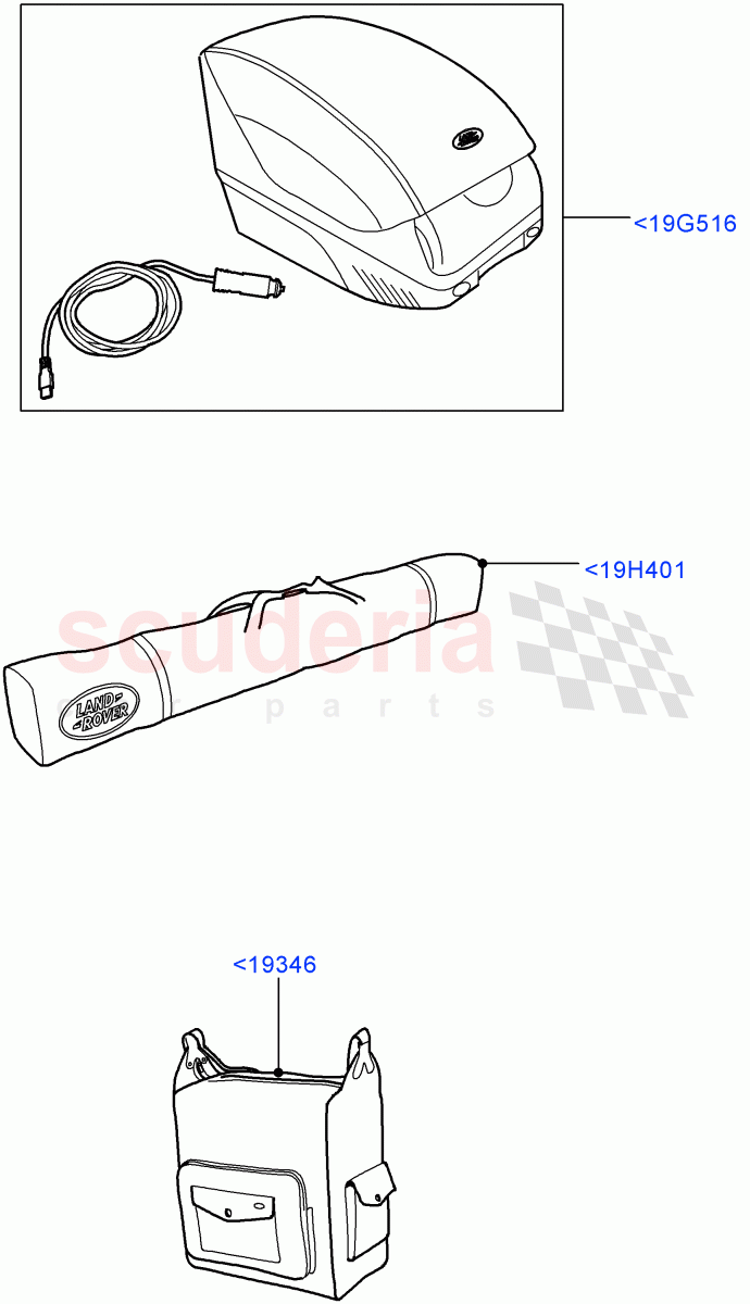 Touring Accessories (Accessory) (Itatiaia (Brazil)) of Land Rover Land Rover Range Rover Evoque (2019+) [2.0 Turbo Diesel AJ21D4]
