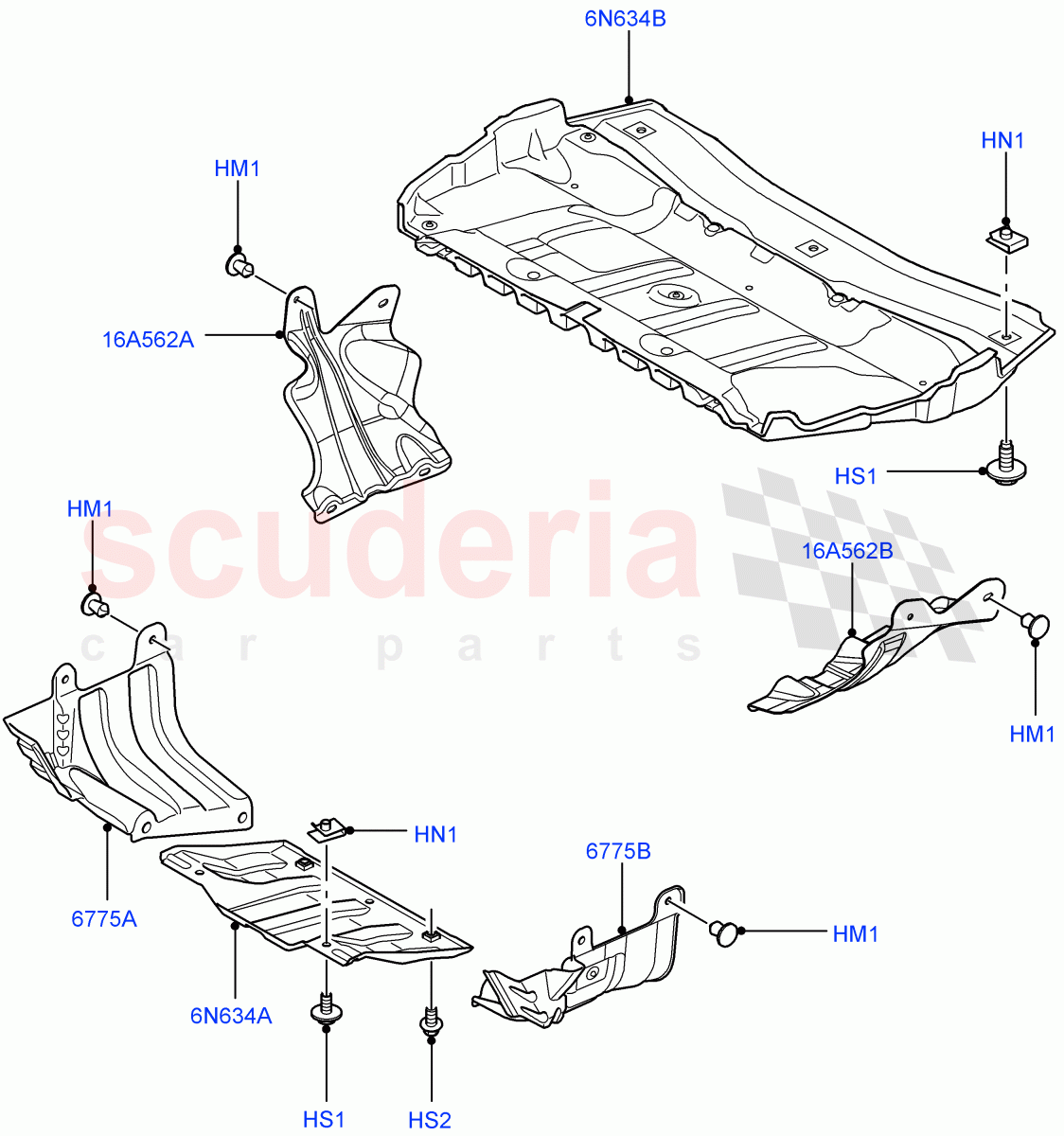 Splash And Heat Shields (Undertray) ((V) FROMAA000001) of Land Rover Land Rover Range Rover Sport (2010-2013) [3.0 Diesel 24V DOHC TC]