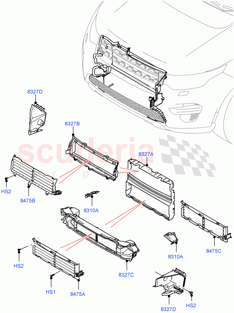 Air Deflectors (Halewood (UK)) ((V) FROMLH000001) of Land Rover Land Rover Discovery Sport (2015+) [1.5 I3 Turbo Petrol AJ20P3]