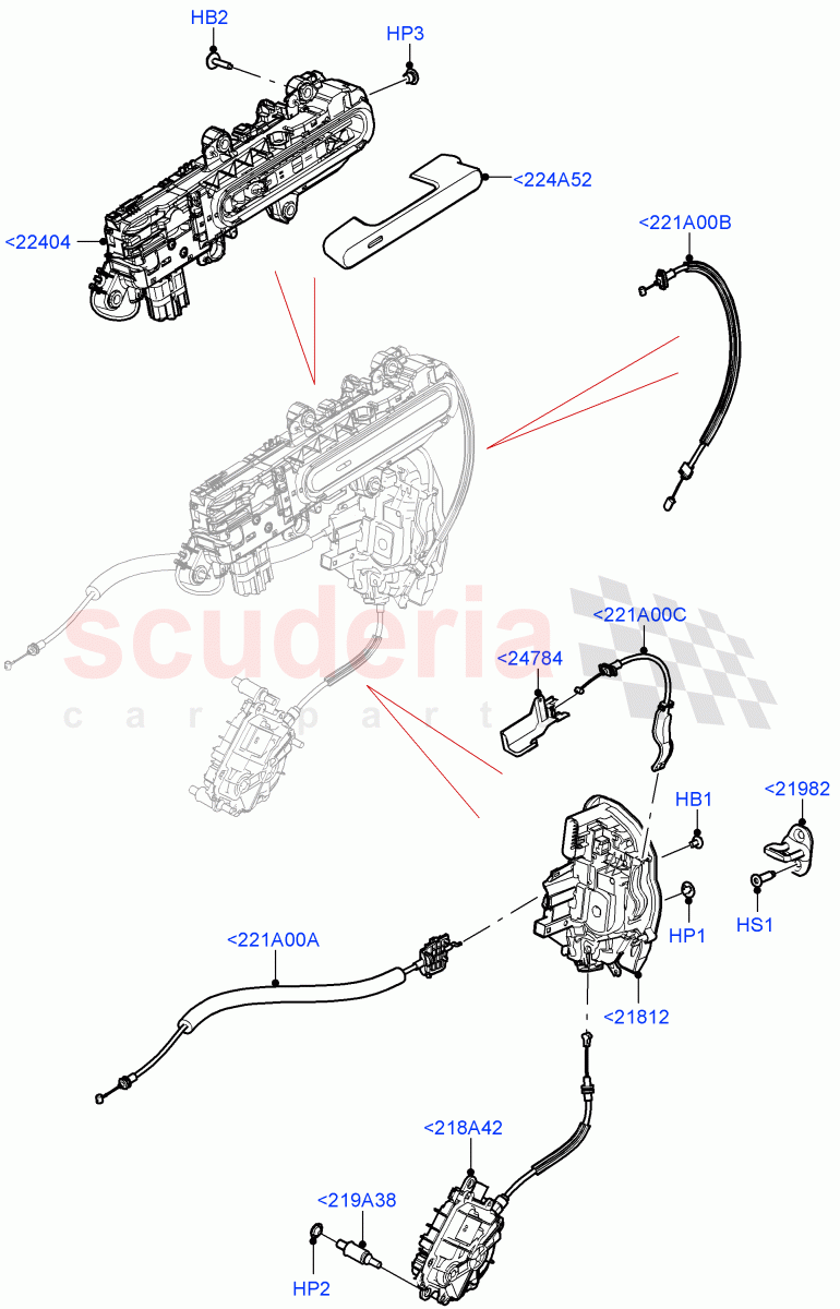 Front Door Lock Controls of Land Rover Land Rover Range Rover (2022+) [3.0 I6 Turbo Diesel AJ20D6]