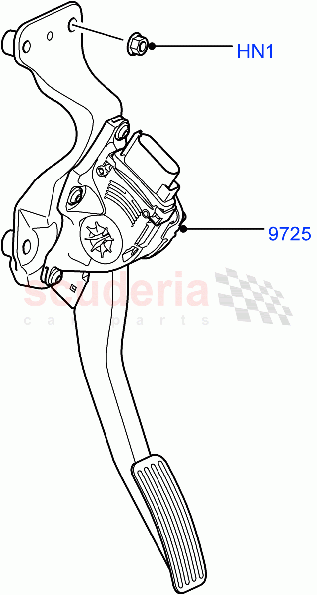 Accelerator/Injection Pump Controls (3.0 V6 Diesel) ((V) FROMAA000001) of Land Rover Land Rover Range Rover Sport (2010-2013) [3.0 Diesel 24V DOHC TC]