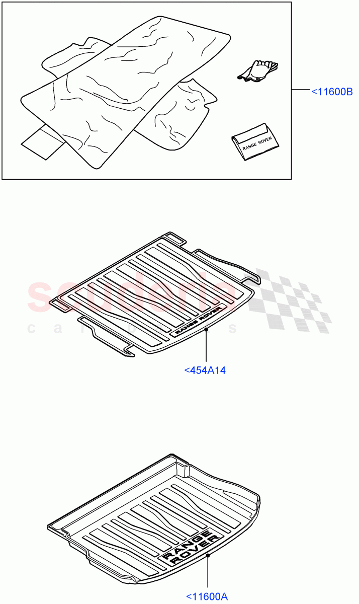 Loadspace Protection Mats (Accessory) (Halewood (UK), Itatiaia (Brazil)) of Land Rover Land Rover Range Rover Evoque (2012-2018) [2.2 Single Turbo Diesel]