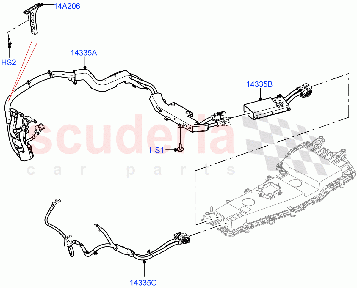 Hybrid Electrical Modules (MHEV Charging Cables and Fixings) (Halewood (UK), Electric Engine Battery-MHEV) of Land Rover Land Rover Range Rover Evoque (2019+) [2.0 Turbo Diesel AJ21D4]