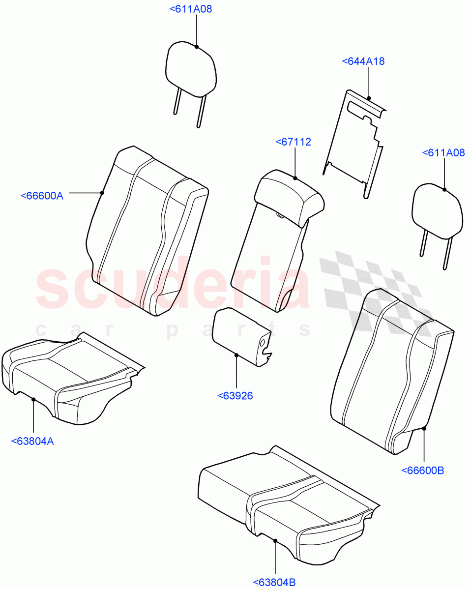 Rear Seat Covers (Taurus Leather) ((V) TOHA999999) of Land Rover Land Rover Range Rover (2012-2021) [2.0 Turbo Petrol GTDI]