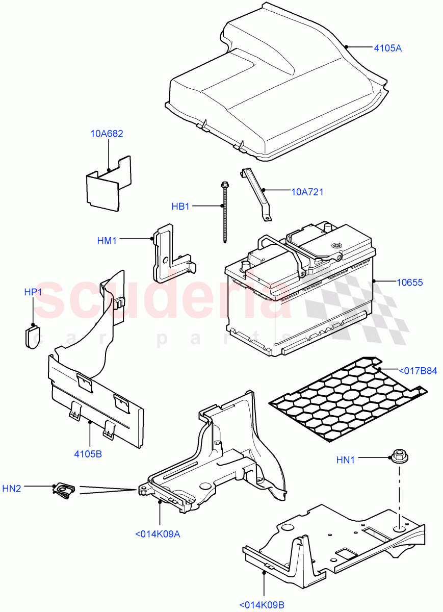 Battery And Mountings ((V) FROMAA000001, (V) TODA999999) of Land Rover Land Rover Discovery 4 (2010-2016) [4.0 Petrol V6]