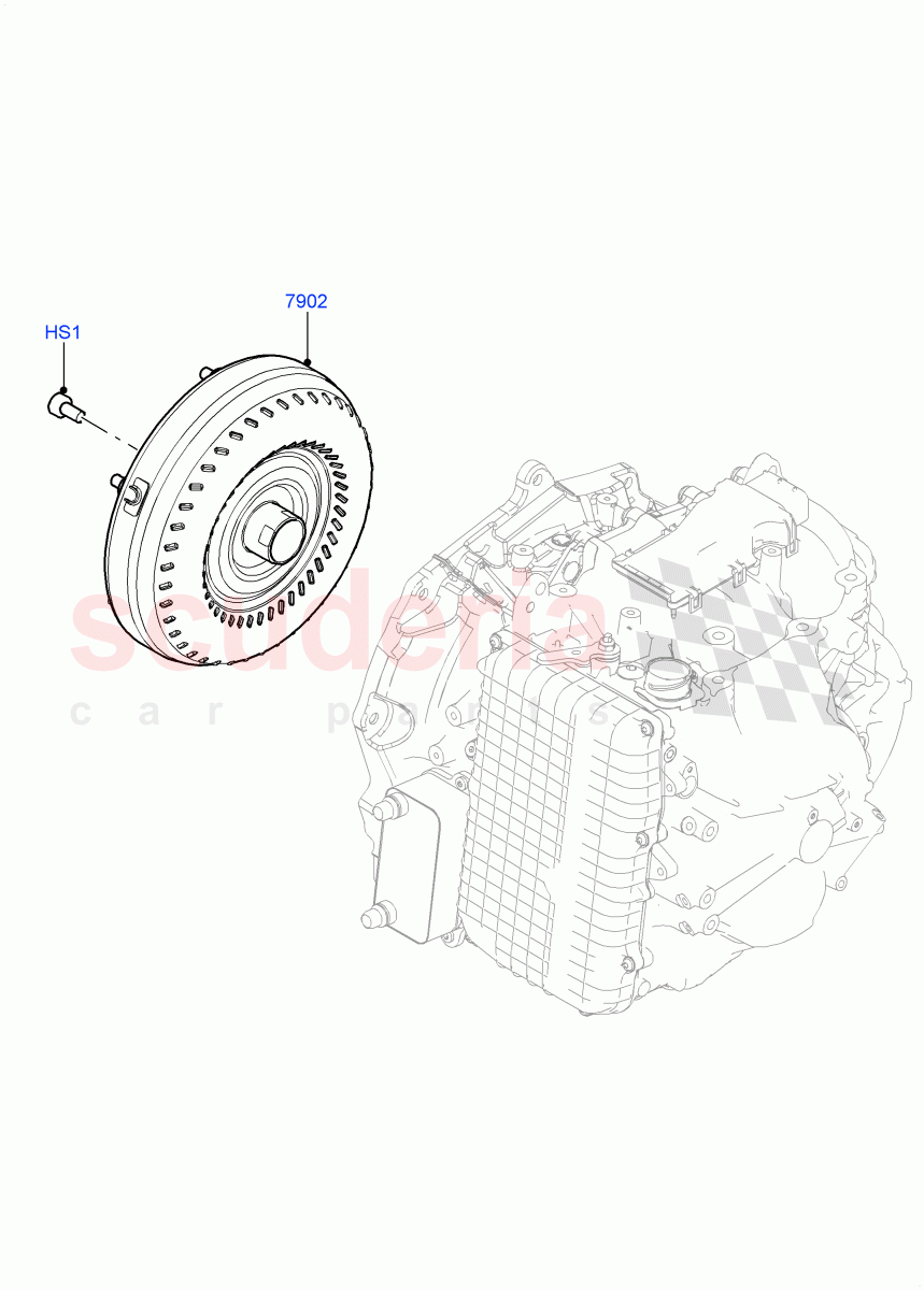 Converter (1.5L AJ20P3 Petrol High, 8 Speed Automatic Trans 8G30, Changsu (China), 1.5L AJ20P3 Petrol High PHEV) of Land Rover Land Rover Range Rover Evoque (2019+) [2.0 Turbo Petrol AJ200P]