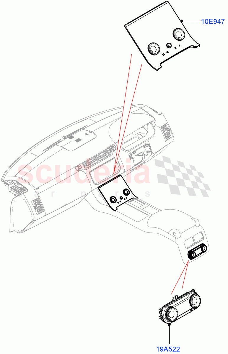 Heater & Air Conditioning Controls ((V) FROMJA000001) of Land Rover Land Rover Range Rover (2012-2021) [2.0 Turbo Petrol AJ200P]