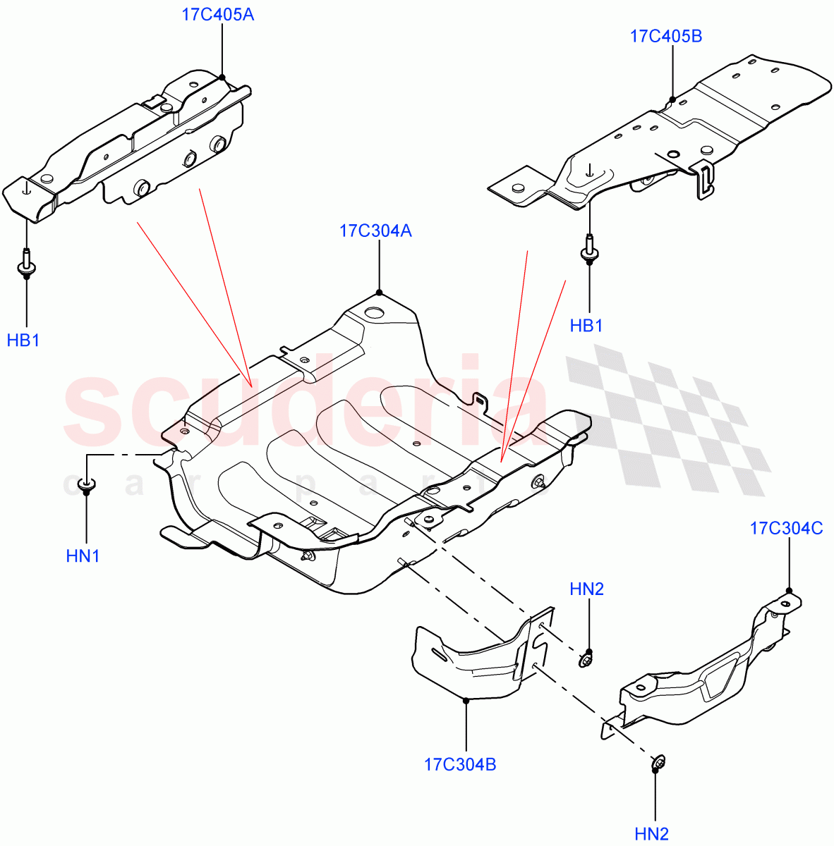 Hybrid Electrical Modules (Inverter Cradle) (2.0L AJ200P Hi PHEV, 8HP Gen3 Hybrid Trans) ((V) FROMJA000001) of Land Rover Land Rover Range Rover Sport (2014+) [3.0 I6 Turbo Diesel AJ20D6]