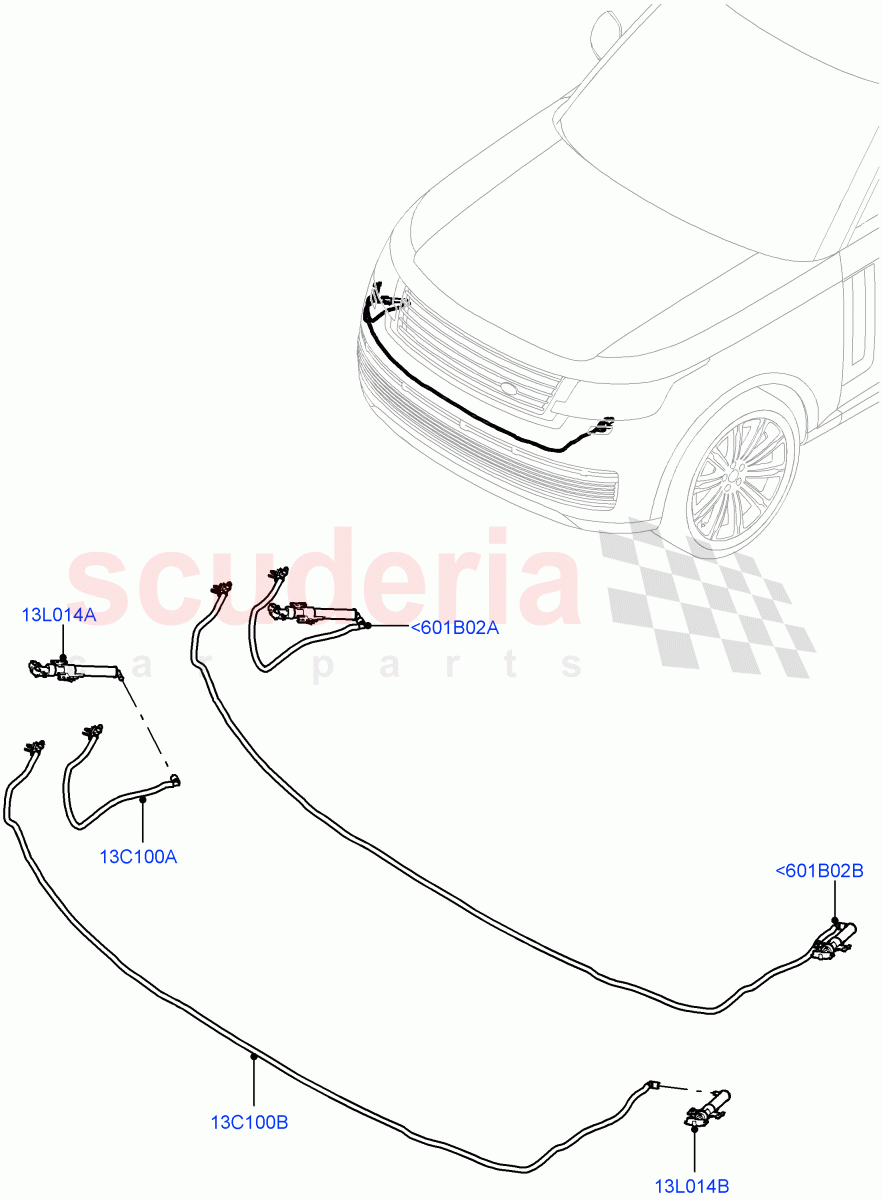 Headlamp Washer (With Headlamp Power Wash) of Land Rover Land Rover Range Rover (2022+) [3.0 I6 Turbo Diesel AJ20D6]