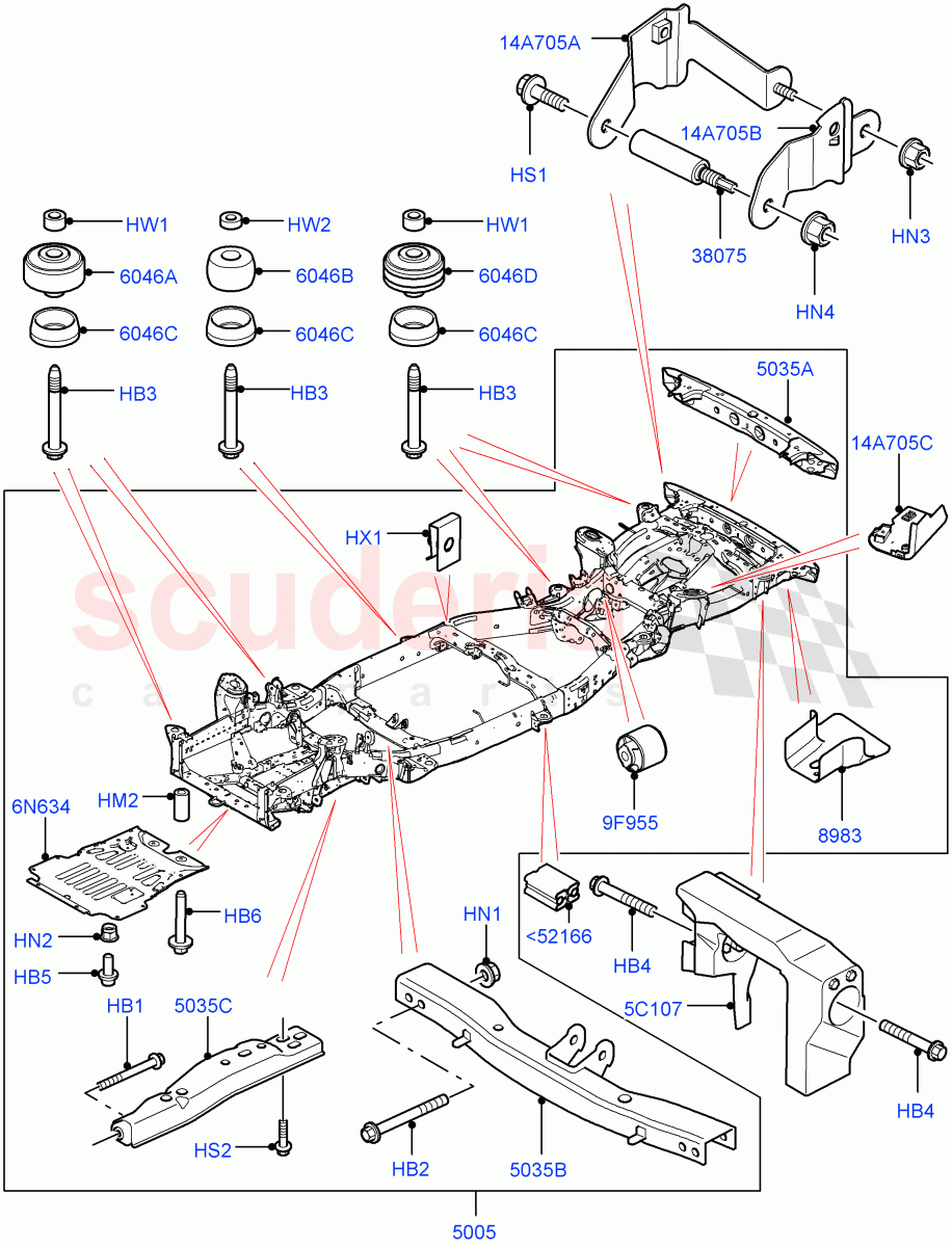 Chassis Frame ((V) FROMAA000001) of Land Rover Land Rover Discovery 4 (2010-2016) [3.0 Diesel 24V DOHC TC]
