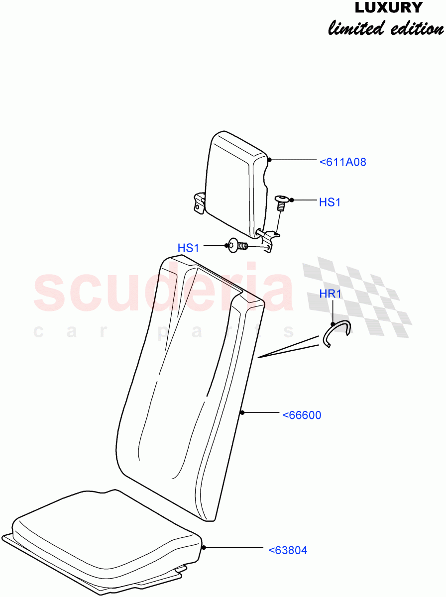 Rear Seat Covers (Row 3) (With 7 Seat Configuration) ((V) FROMCA000001) of Land Rover Land Rover Discovery 4 (2010-2016) [3.0 DOHC GDI SC V6 Petrol]