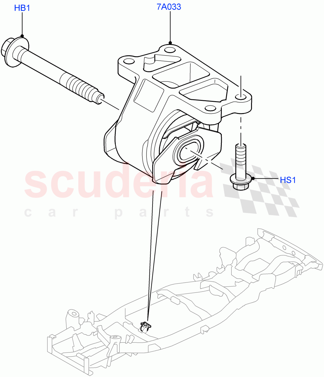 Transmission Mounting ((V) FROMAA000001) of Land Rover Land Rover Range Rover Sport (2010-2013) [3.0 Diesel 24V DOHC TC]
