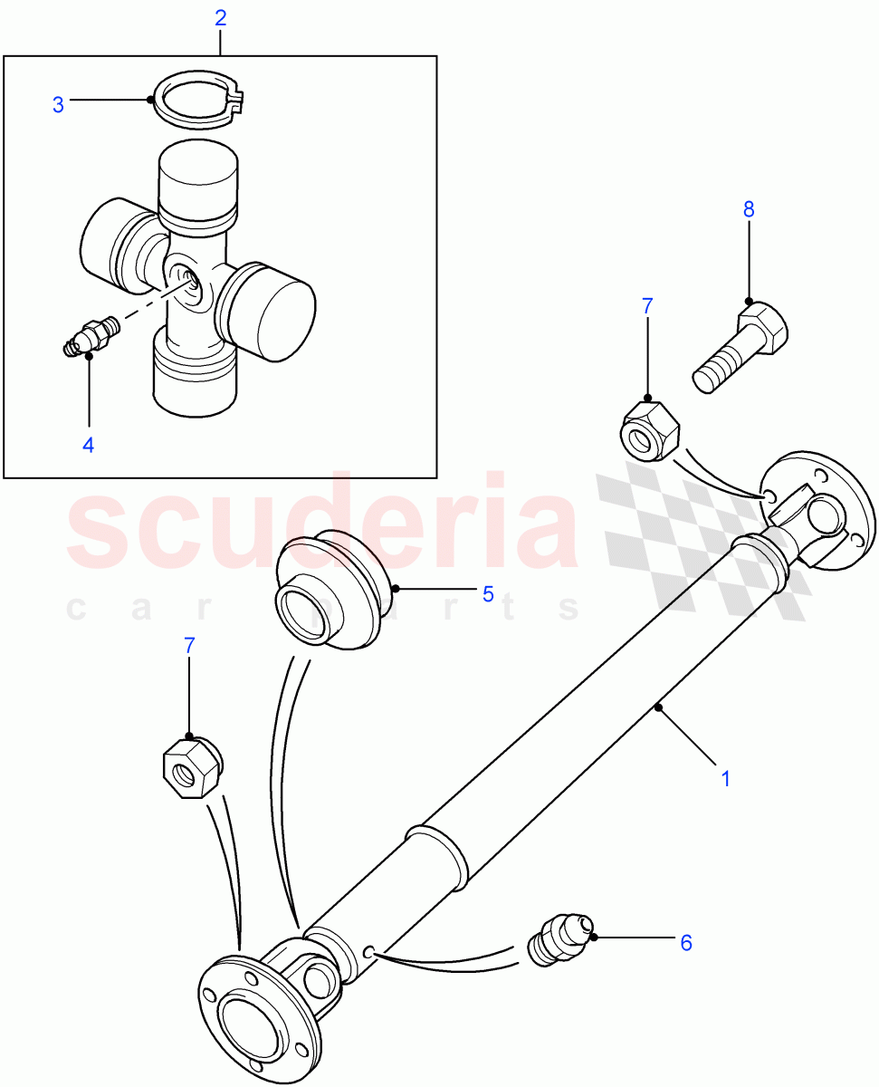 Propshaft Rear ((V) FROM7A000001) of Land Rover Land Rover Defender (2007-2016)