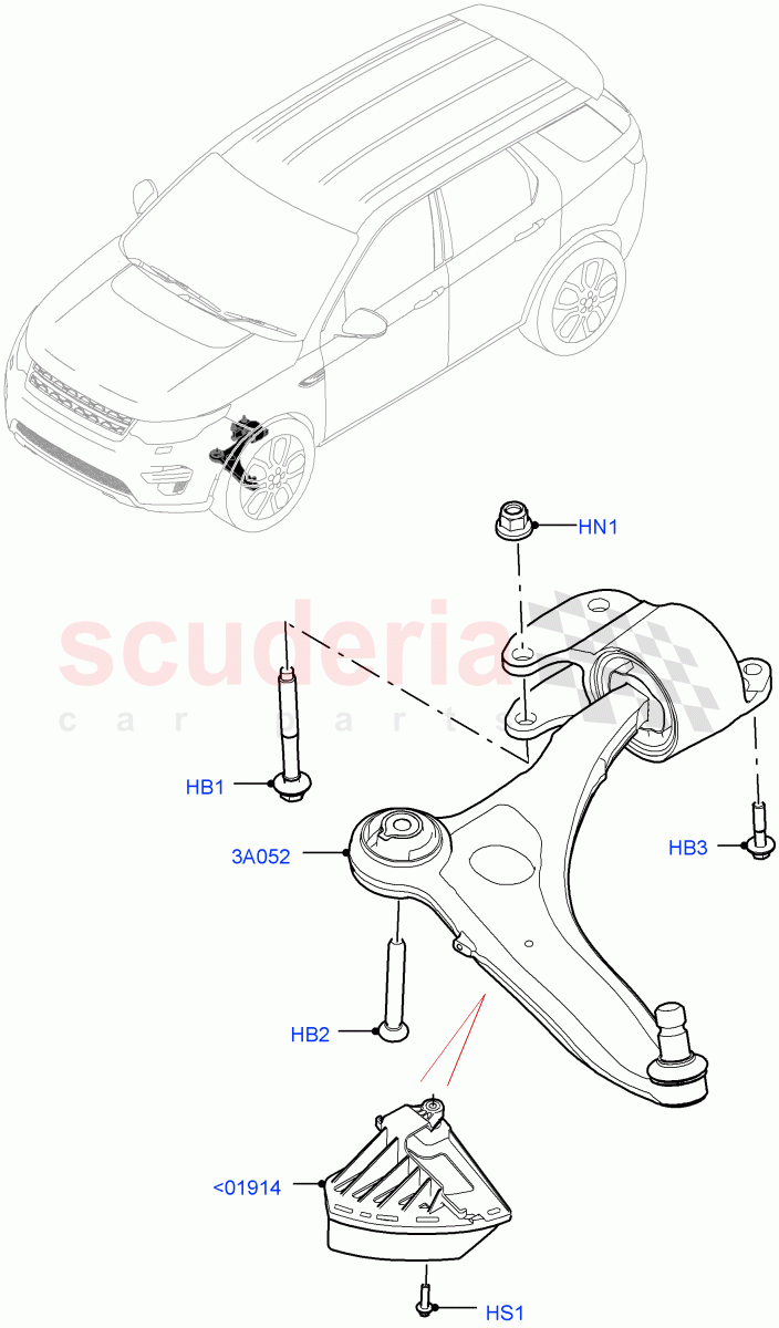 Front Suspension Arms (Halewood (UK)) ((V) FROMLH000001) of Land Rover Land Rover Discovery Sport (2015+) [2.0 Turbo Petrol GTDI]