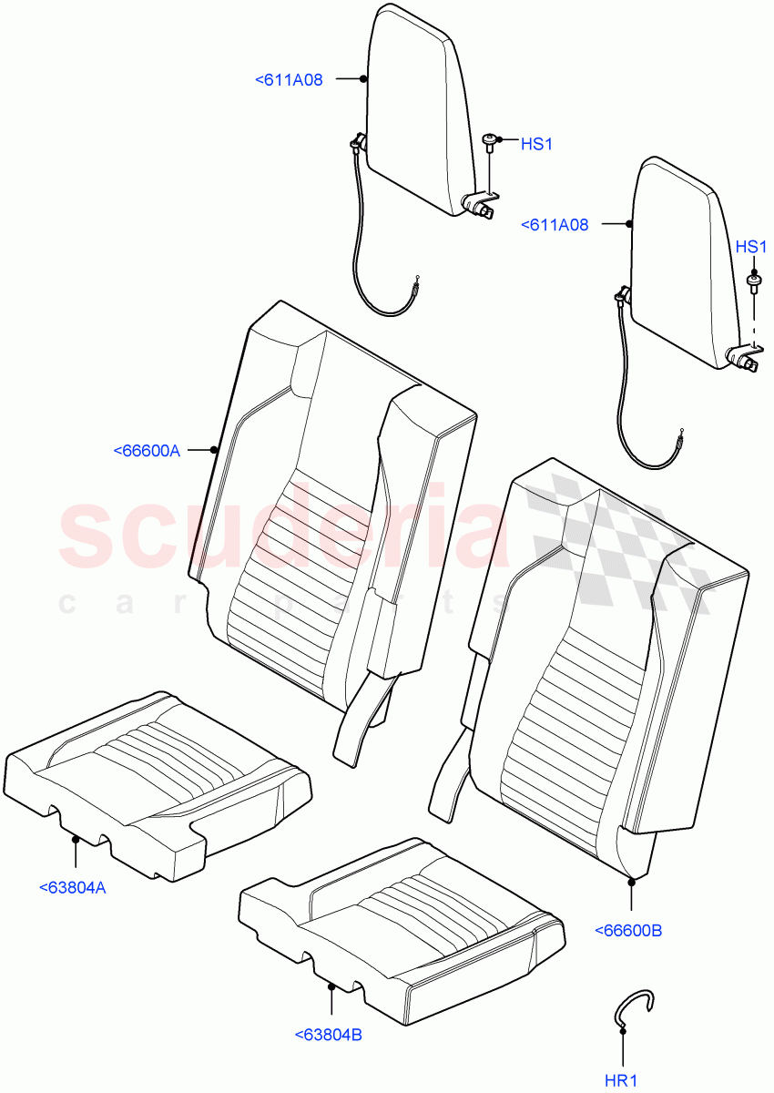 Rear Seat Covers (Windsor Leather, Changsu (China), With 3rd Row Double Seat) ((V) FROMKG446857) of Land Rover Land Rover Discovery Sport (2015+) [2.0 Turbo Petrol GTDI]