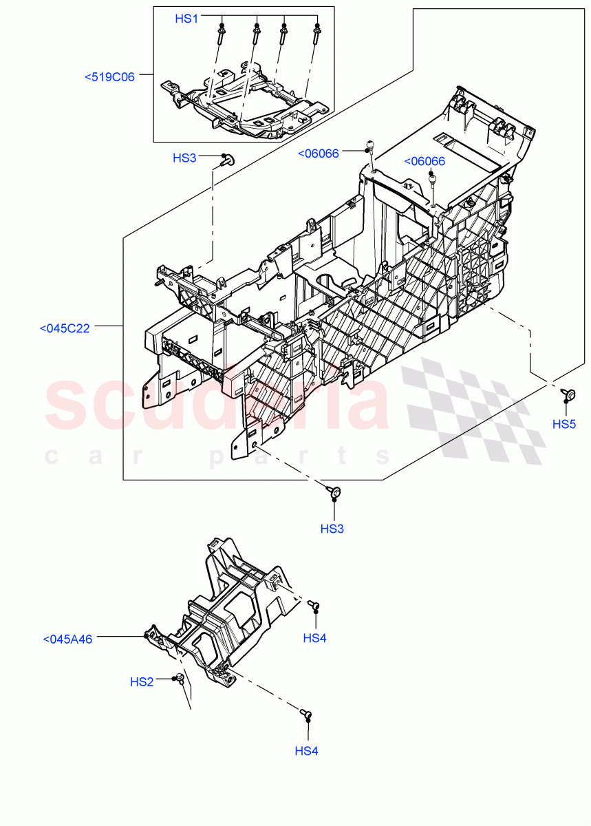 Console - Floor (Internal Components) (Changsu (China)) ((V) FROMEG000001) of Land Rover Land Rover Range Rover Evoque (2012-2018) [2.0 Turbo Diesel]