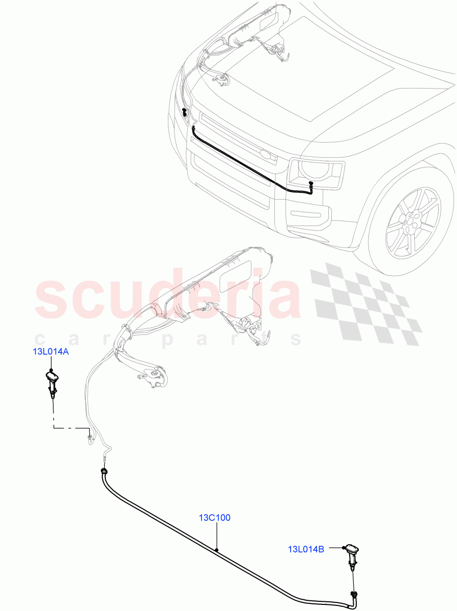 Headlamp Washer (With Headlamp Power Wash) of Land Rover Land Rover Defender (2020+) [2.0 Turbo Petrol AJ200P]