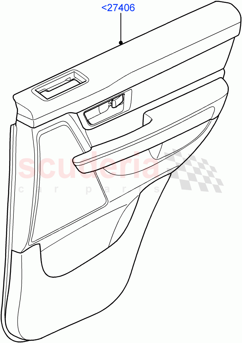 Rear Door Trim Panels ((V) FROMAA000001) of Land Rover Land Rover Range Rover Sport (2010-2013) [5.0 OHC SGDI SC V8 Petrol]